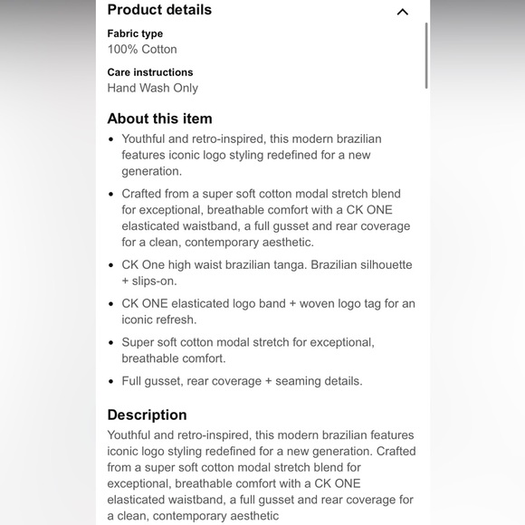 Calvin Klein One High Waist Modern Brazilian - Picture 7 of 7